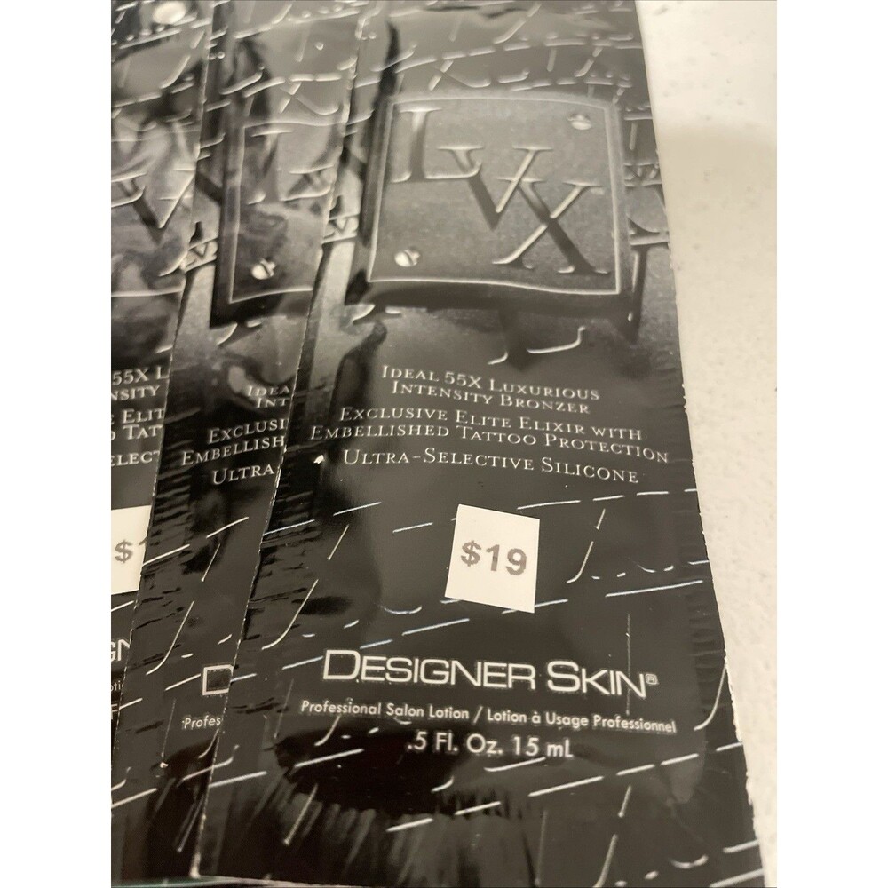 5 LVX Bronzer Tanning Lotion Packets by Designer Skin